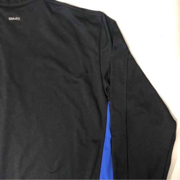 Diadora Track Pullover Half zip Womens Siz Xl Black & Blue - Picture 8 of 16